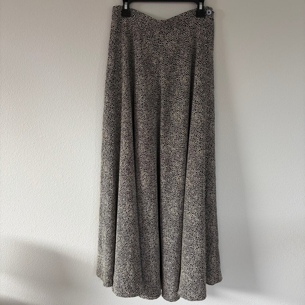 Ralph Lauren Purple Label 100% Silk Dotted Maxi Skirt (6) Vtg 90s